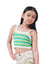 GIRLS MULTICOLOR RUFFLED KNIT TOP