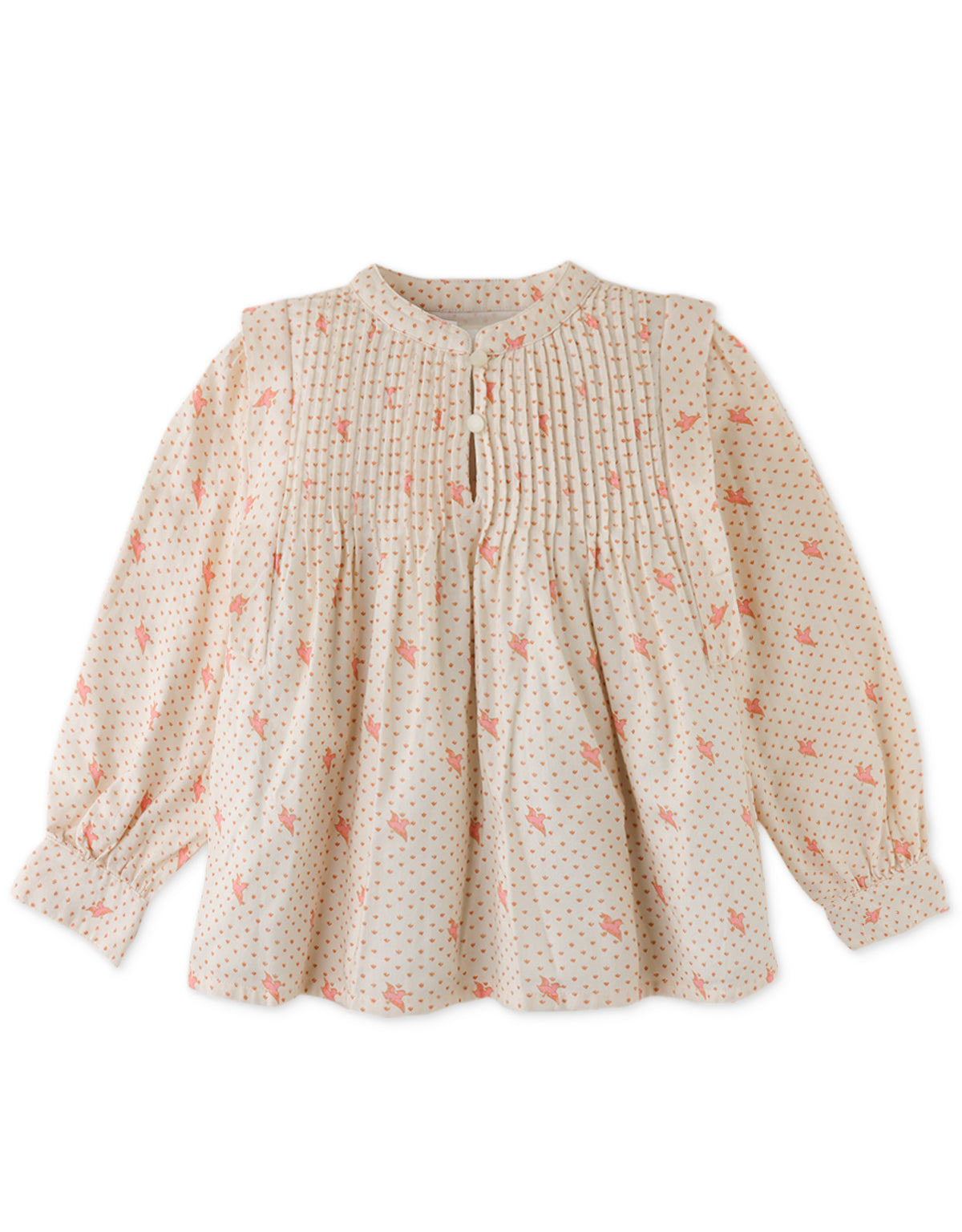 GIRLS DITSY PRINT SOFT TWILL TOP