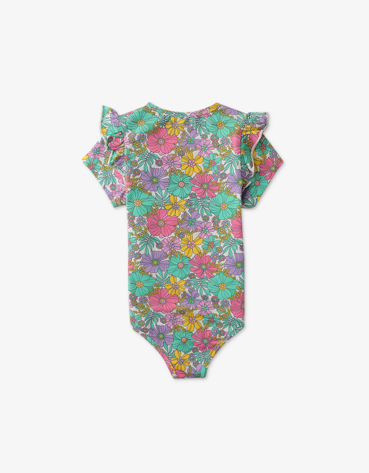 GIRLS FLORAL PRINT JERSEY BODYSUIT