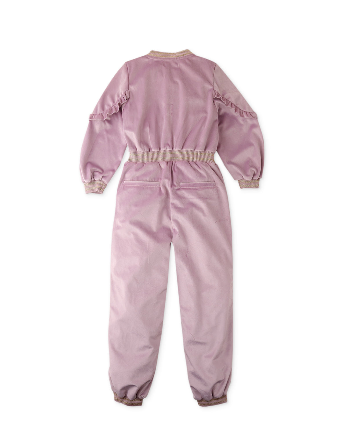 GIRLS VELOUR ZIP-UP TRACKSUIT