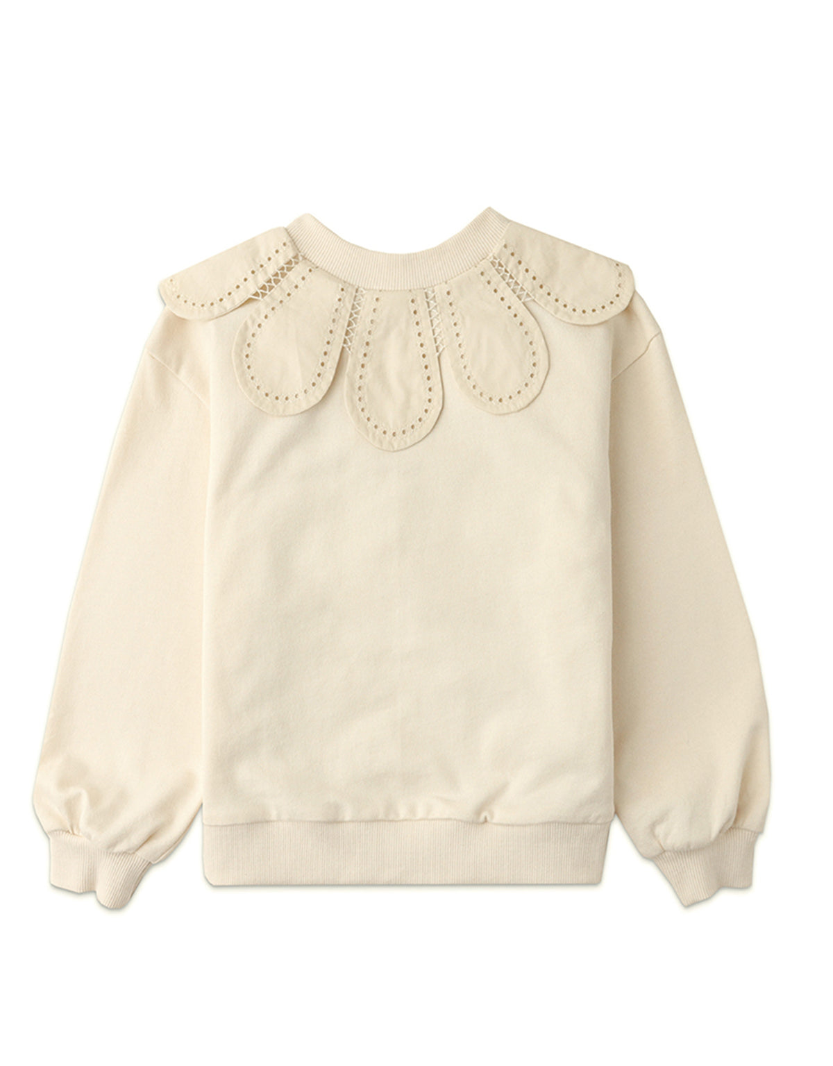 GIRLS PULLOVER WITH SCALLOP COLLAR