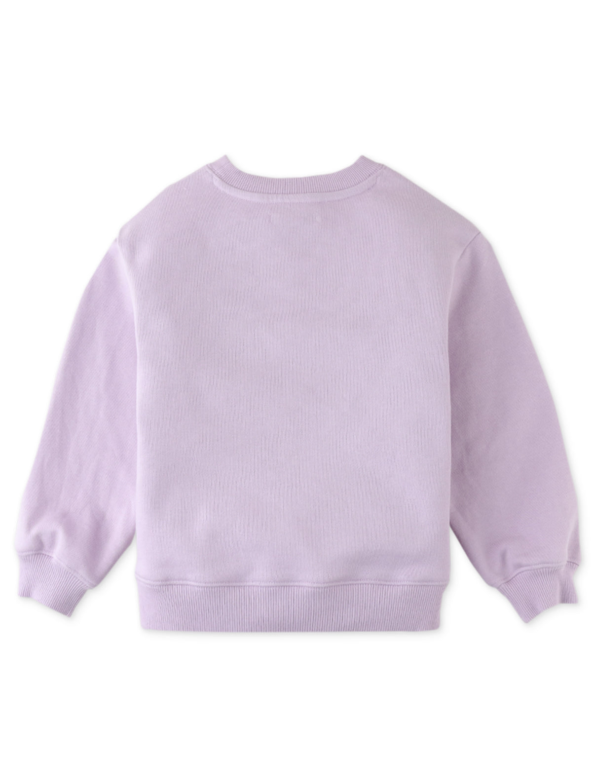 GIRLS FLEECE PULLOVER WITH APPLIQUE AND FRINGES ON FRONT