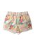 GIRLS PINEAPPLE PRINT LAYERED SHORTS WITH LACE WAISTBAND