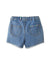 GIRLS DENIM SHORTS WITH EMBRO ON POCKET TIPPING