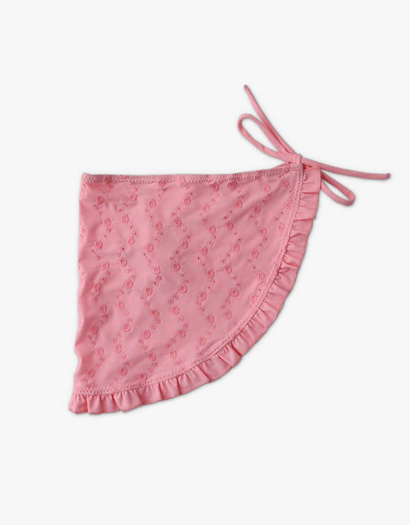 GIRLS BRODERIE ANGLAISE FRILLED SARONG