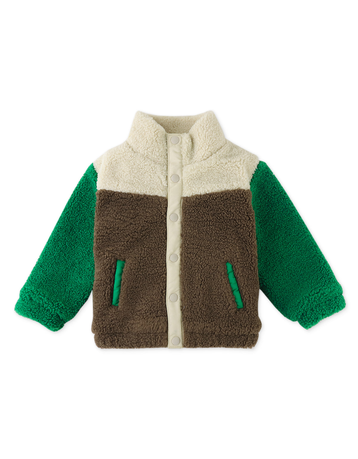 BABY BOYS COLOR BLOCK SHERPA JACKET