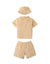 BABY BOYS TOWELLETTE POLO & SHORT SET WITH HAT