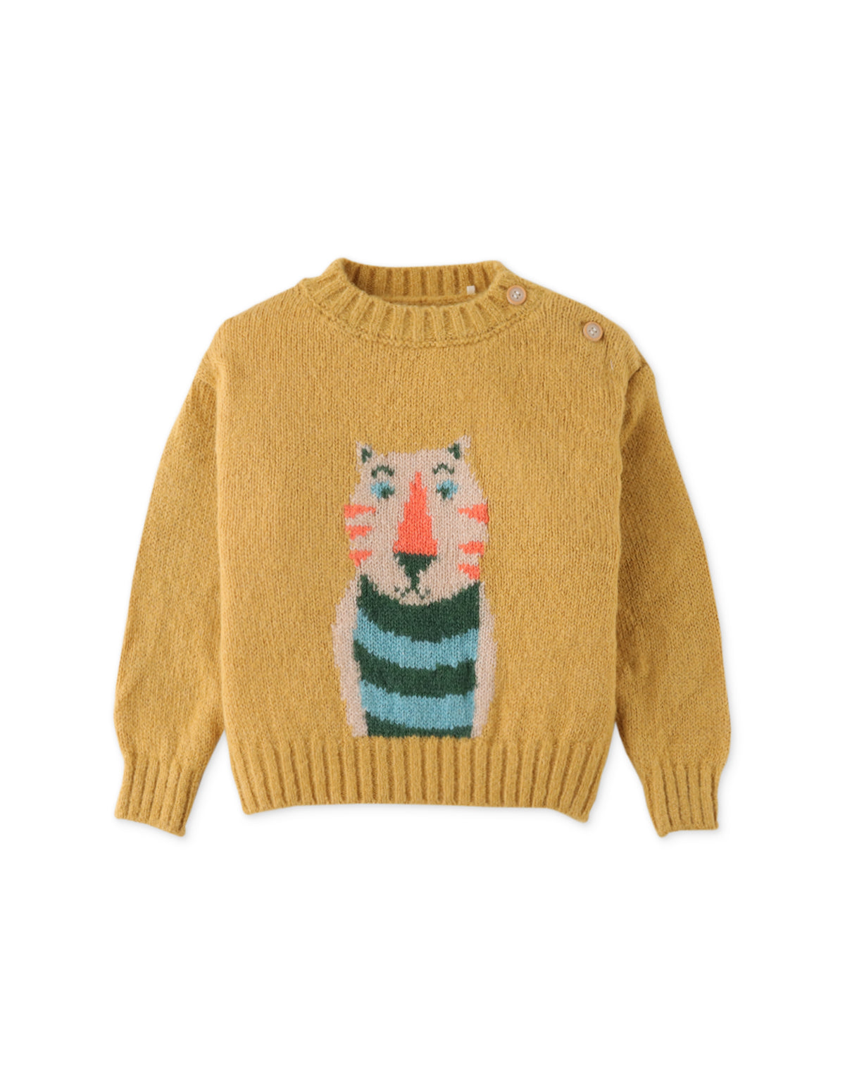 BABY BOYS TIGER INTARSIA PULLOVER SWEATER