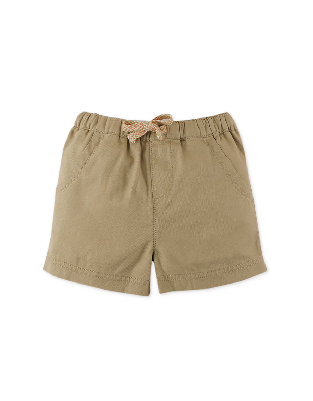 BABY BOYS TWILL PULL-ON DRAWSTRING SHORTS