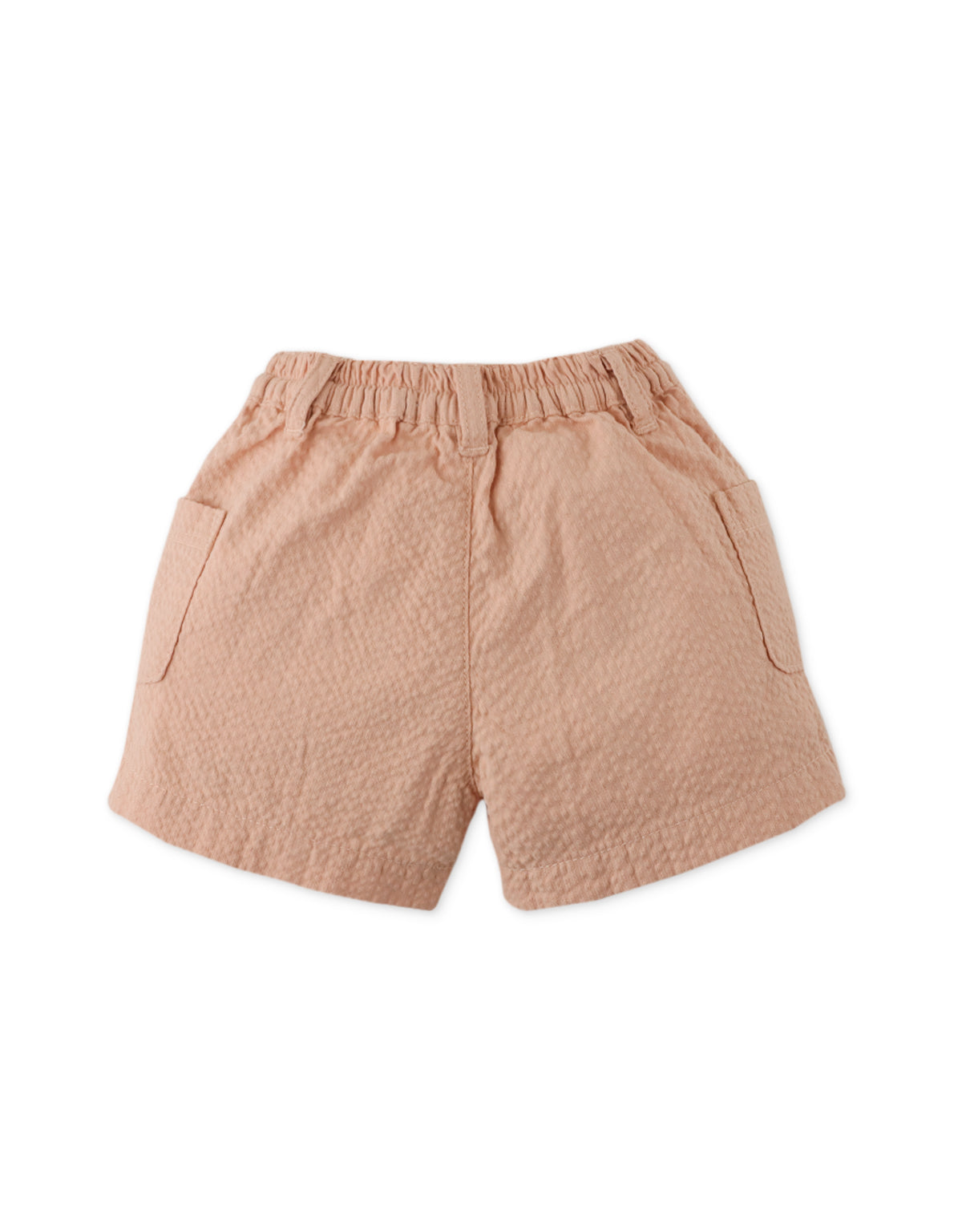 BABY BOYS SEERSUCKER PULL-ON SHORTS WITH PATCH POCKET