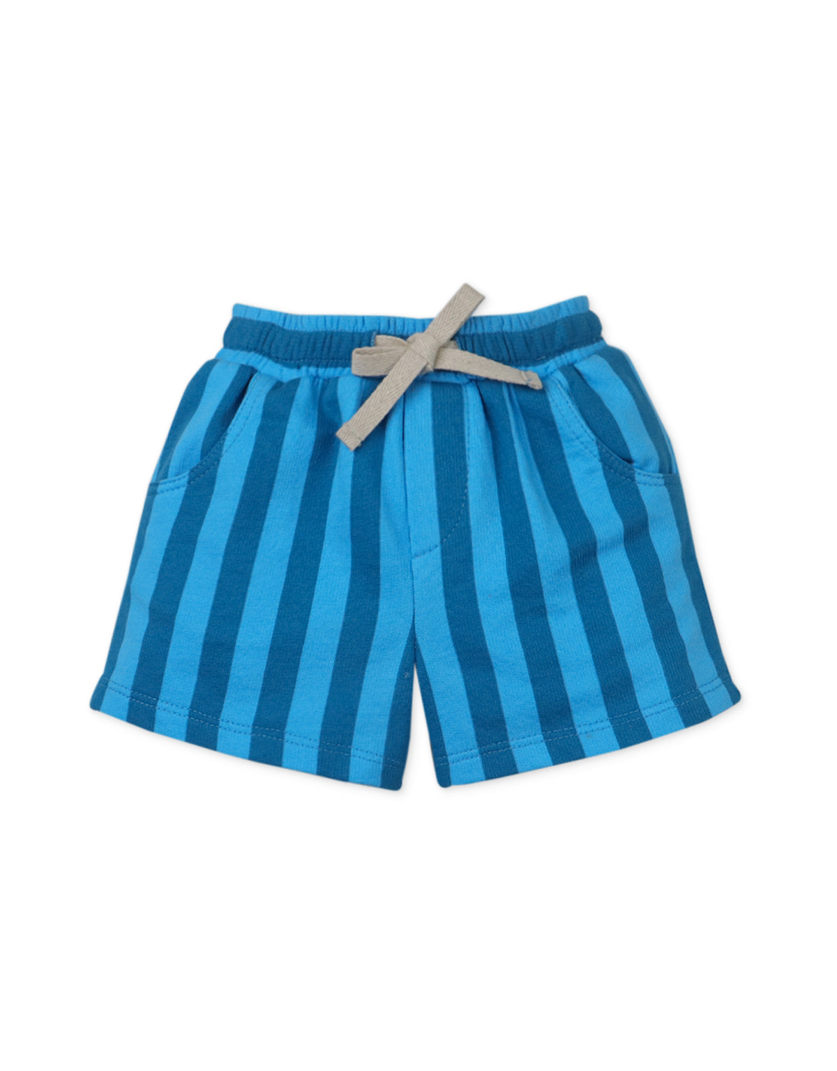 BABY BOYS STRIPE TERRY PULL-ON SHORTS