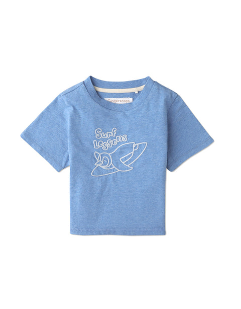 BABY BOYS PENGUIN EMBROIDERED TEE