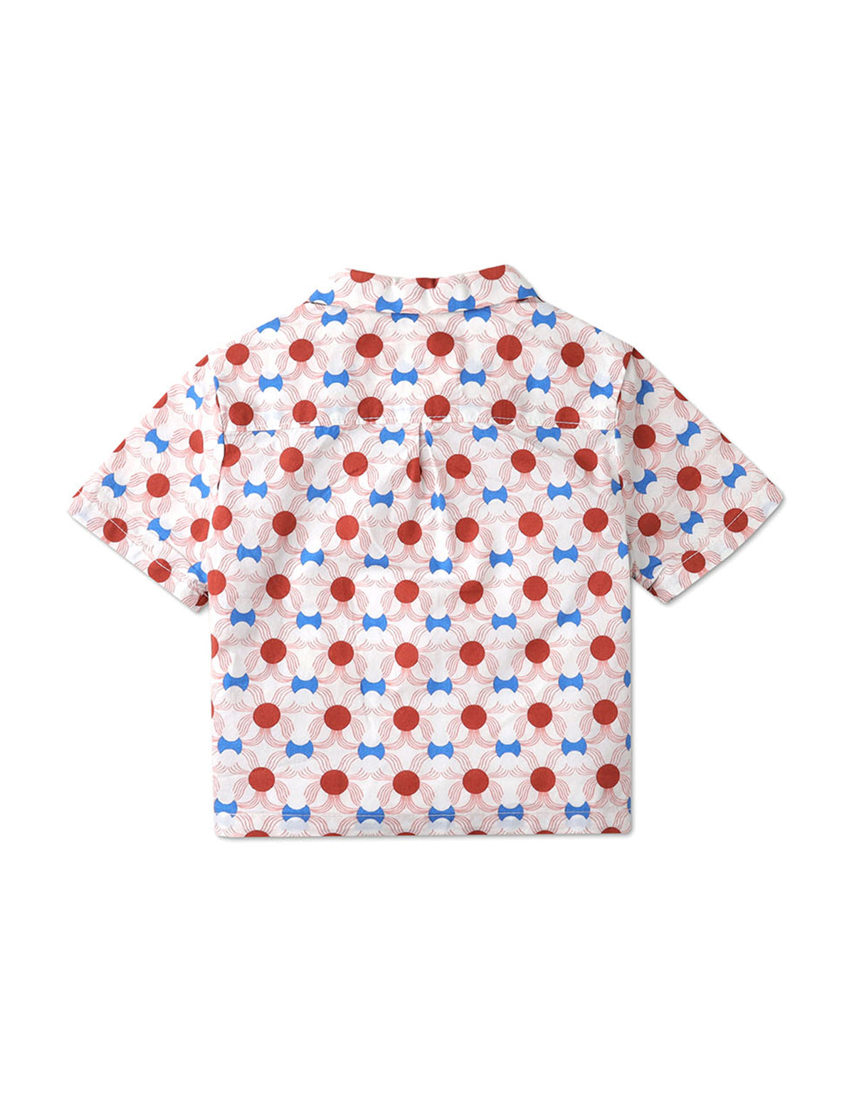 BABY BOYS TILE PRINT SHIRT WITH POCKETS