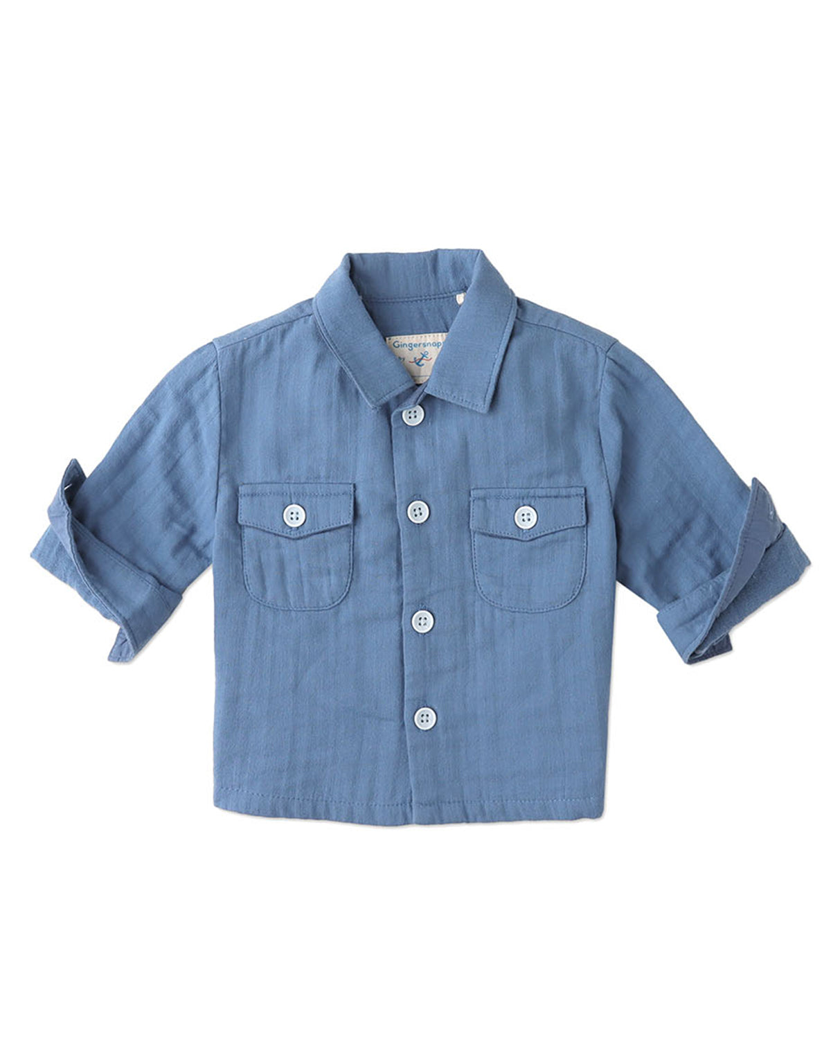 BABY BOYS CRUMPLED LONG SLEEVES SHIRT