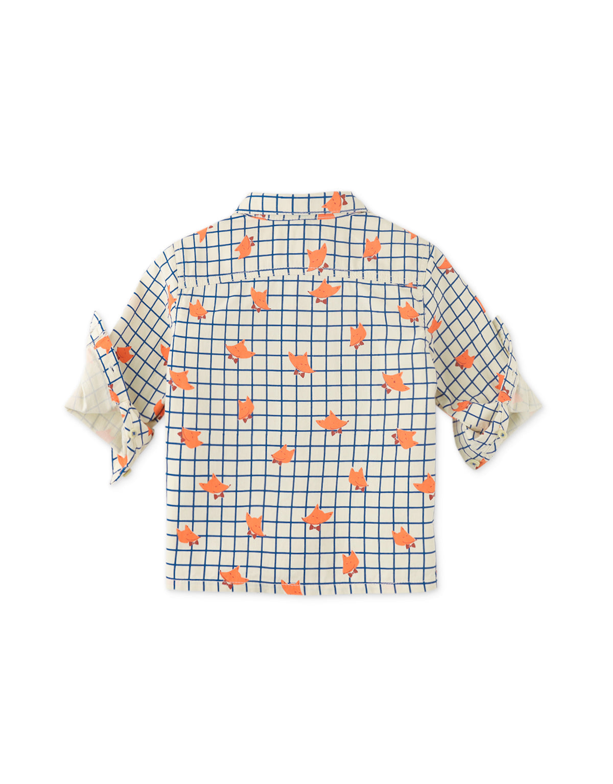 BABY BOYS FOX GRID PRINT SHIRT