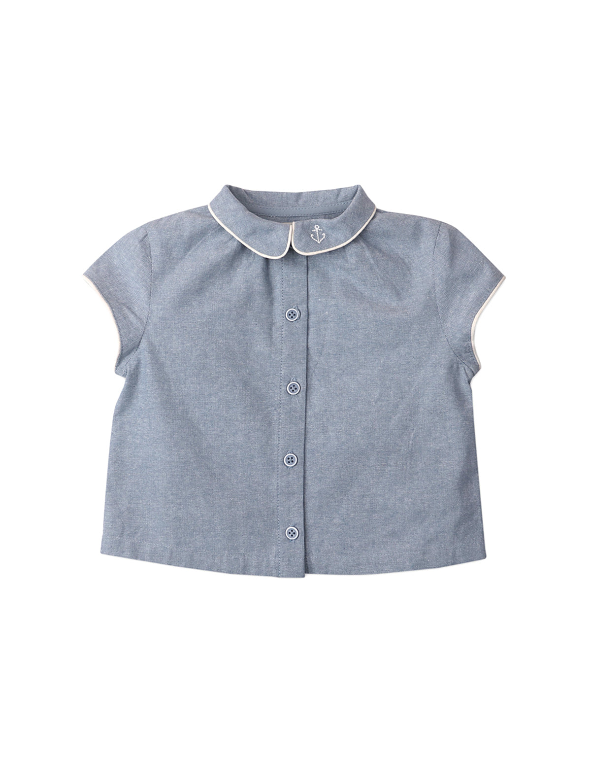 BABY GIRLS SHORT SLEEVES BLOUSE WITH COLLAR