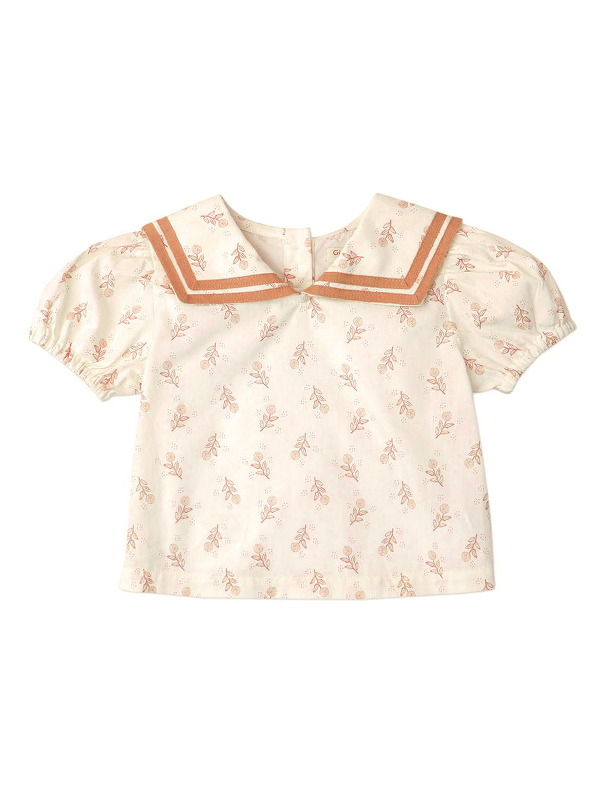 BABY GIRLS SAILOR COLLAR PRINTED BLOUSE