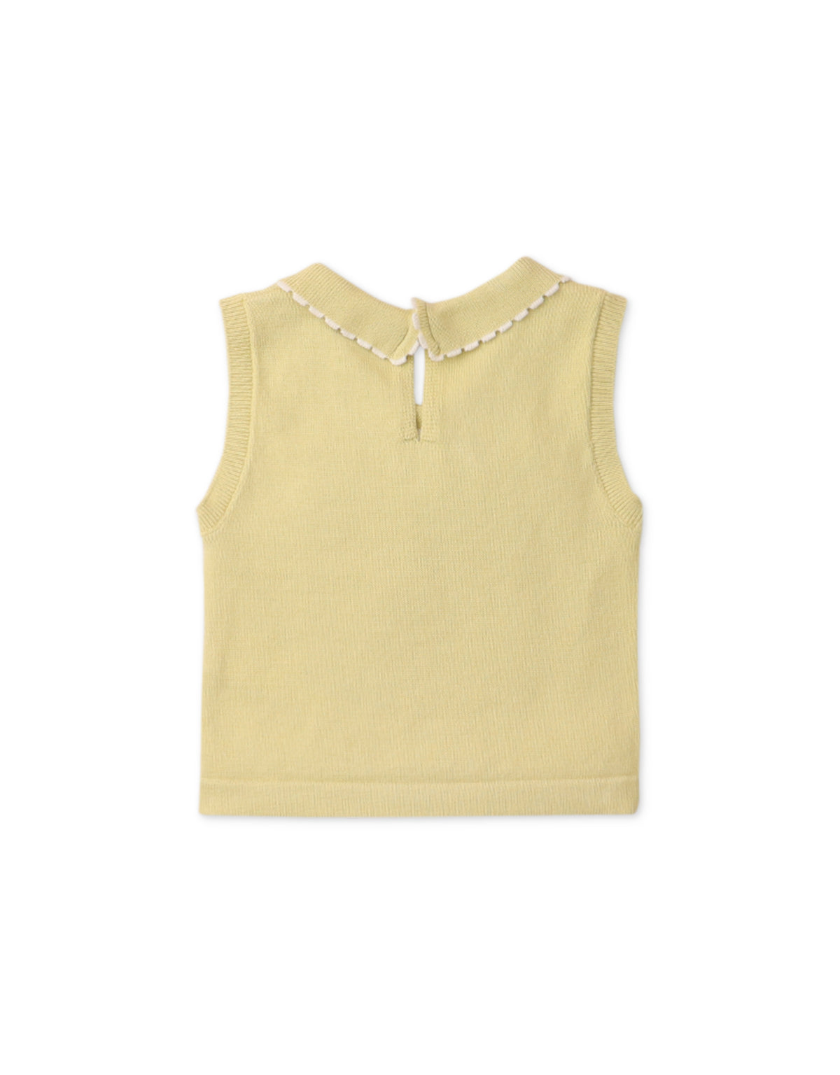 BABY GIRLS KNITTED BLOUSE WITH CONTRAST COLOR TIPPING