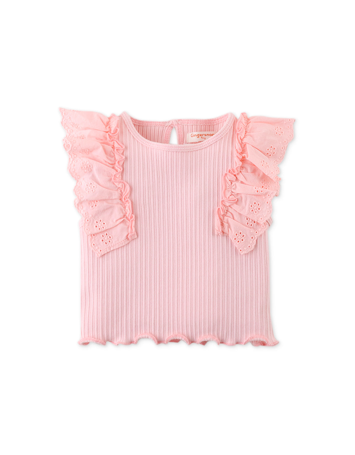 BABY GIRLS RIB TOP WITH RUFFLES