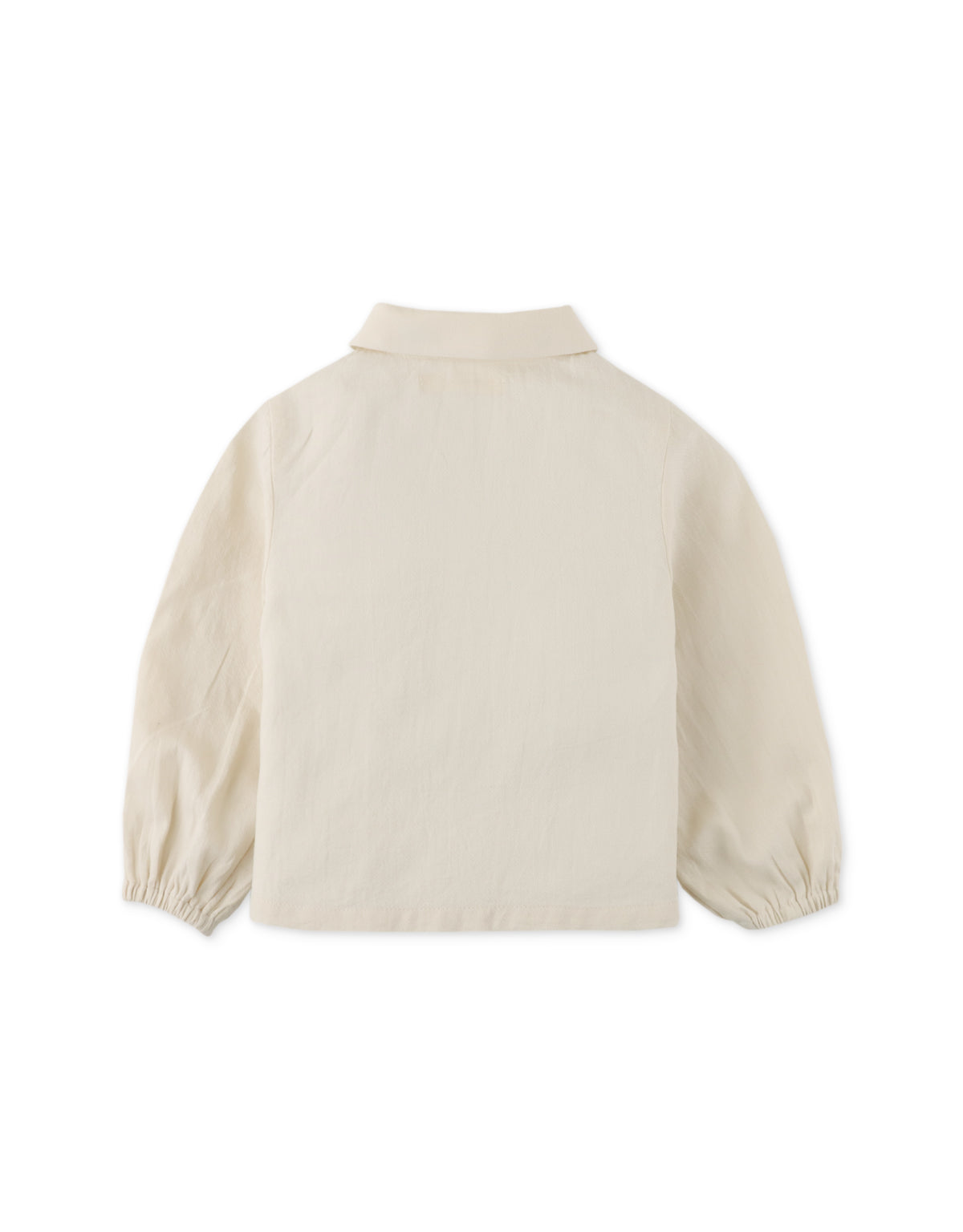 BABY GIRLS RELAXED BLOUSE WITH CONTRAST EMBROIDERY AND SMOCKING