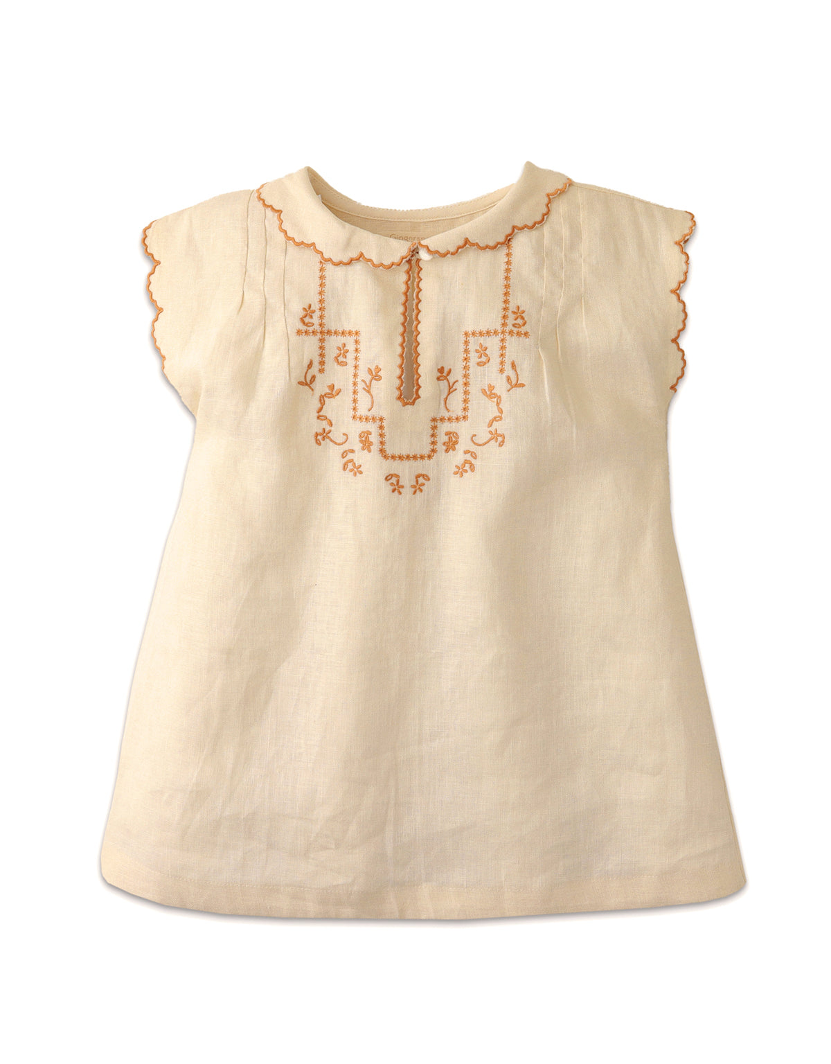 BABY GIRLS SHIFT DRESS WITH DAINTY EMBROIDERY