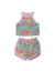 BABY GIRLS FLOWER PRINT HALTER TOP AND SHORTS SET