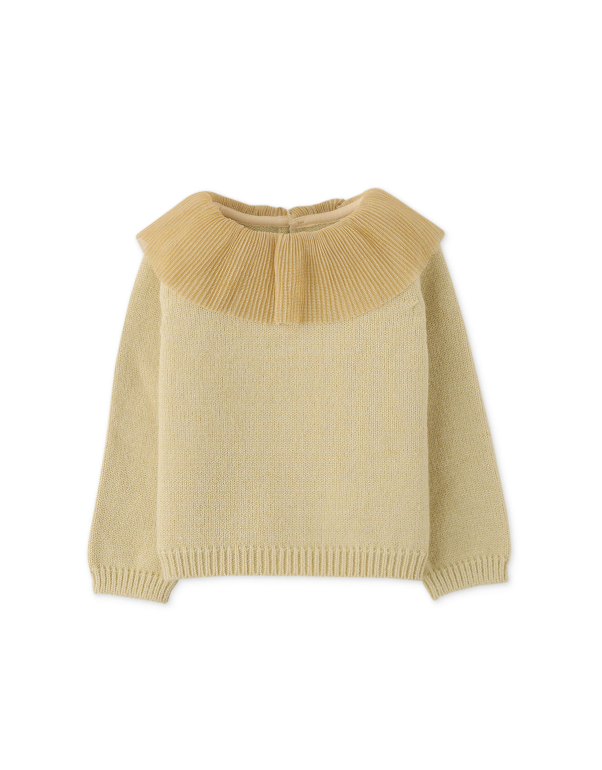 BABY GIRLS PULLOVER WITH PLEATED TULLE COLLAR