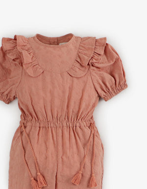 GIRLS FRILL EMBROIDERED JUMPSUIT - gingersnaps | Shop Kids & Children's clothing online at gingersnaps.com.ph