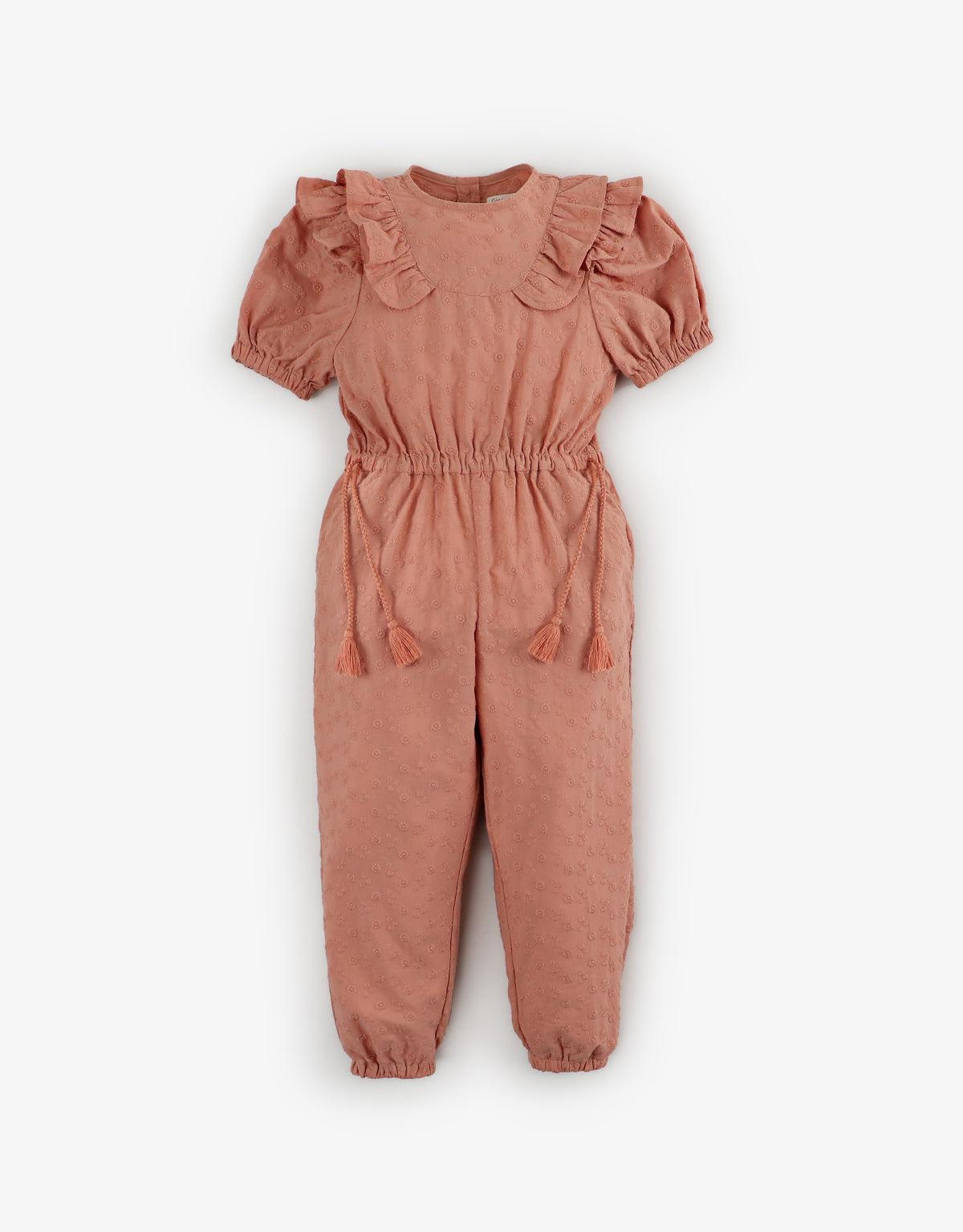 GIRLS FRILL EMBROIDERED JUMPSUIT