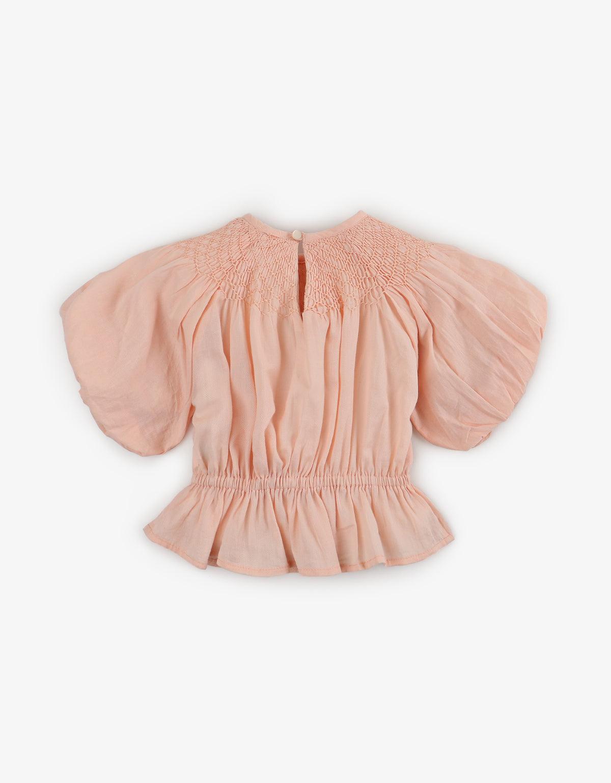 GIRLS SMOCKED PEPLUM TOP - gingersnaps | Shop Kids & Children's clothing online at gingersnaps.com.ph