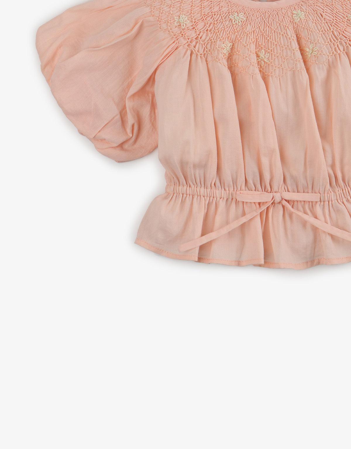 GIRLS SMOCKED PEPLUM TOP - gingersnaps | Shop Kids & Children's clothing online at gingersnaps.com.ph