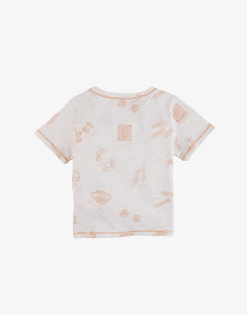 BABY BOYS PASTA ALL OVER TEE - gingersnaps | Shop Kids & Children's clothing online at gingersnaps.com.ph