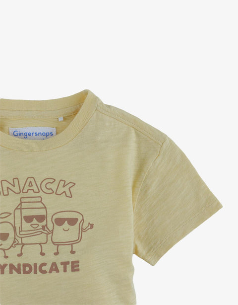 BABY BOYS SNACK SYNDICATE GRAPHIC TEE - gingersnaps | Shop Kids & Children's clothing online at gingersnaps.com.ph