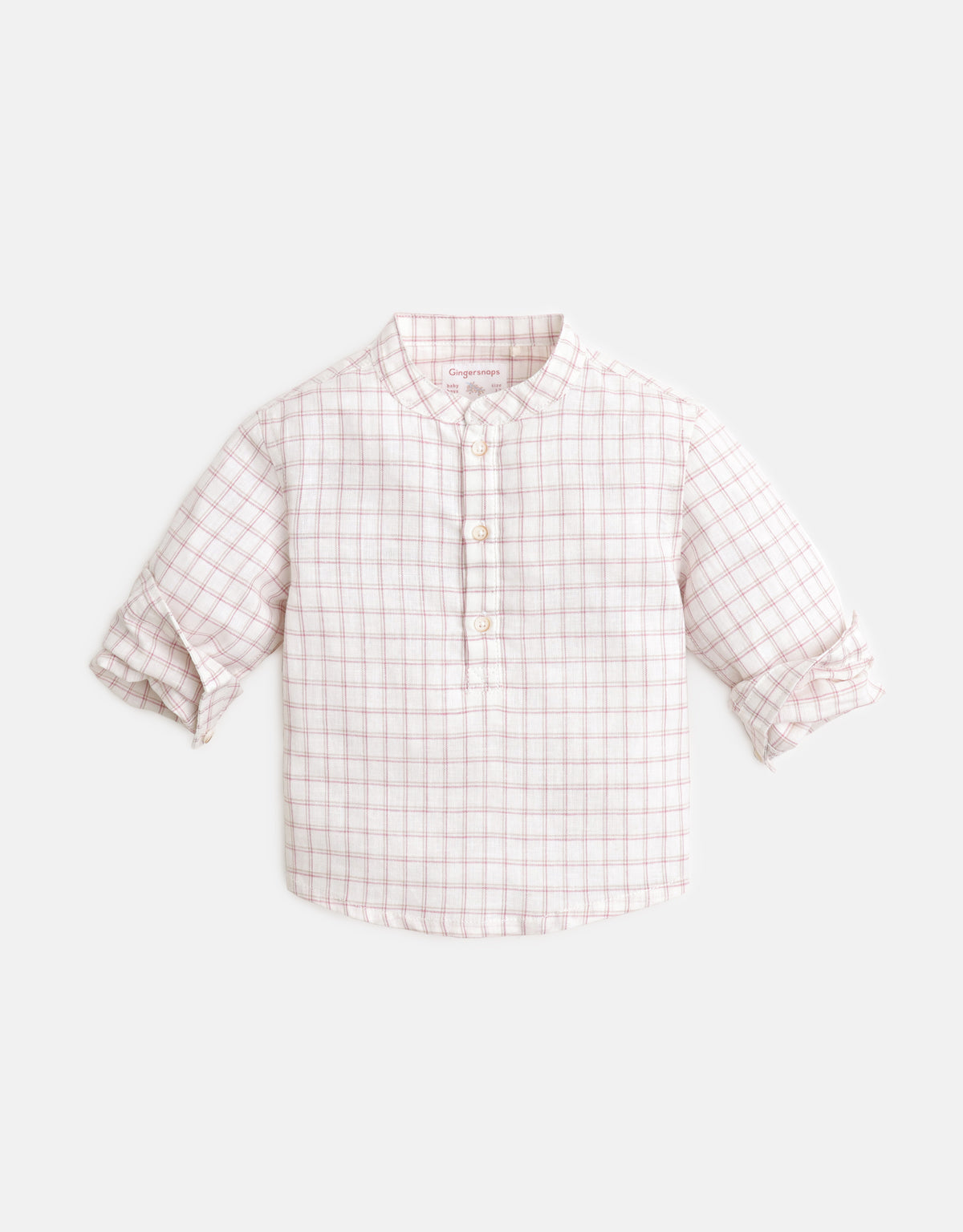 BABY BOYS SMALL GRIDS KURTA SHIRT