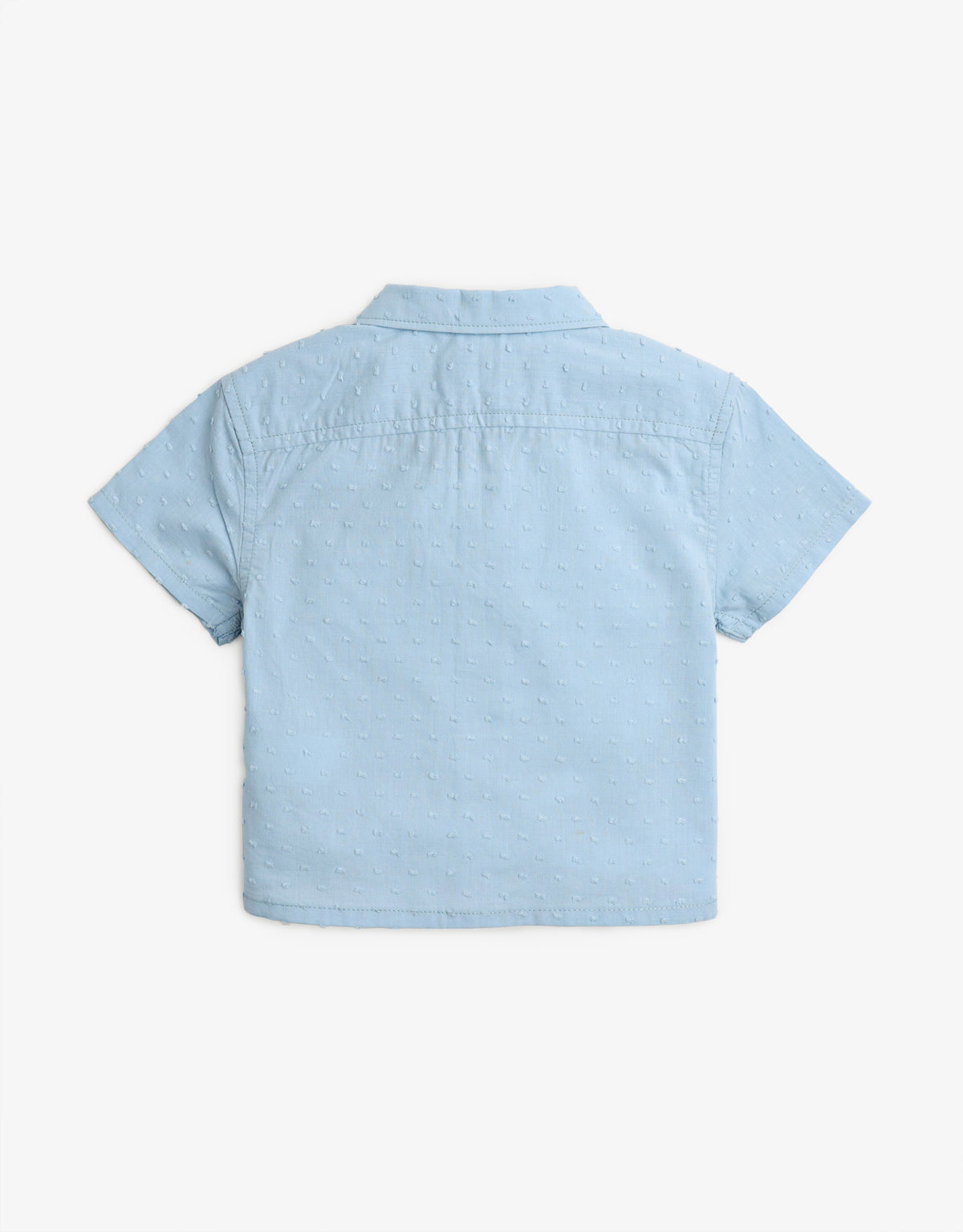 BABY BOYS FUZZY DOTS SHORTSLEEVES SHIRT