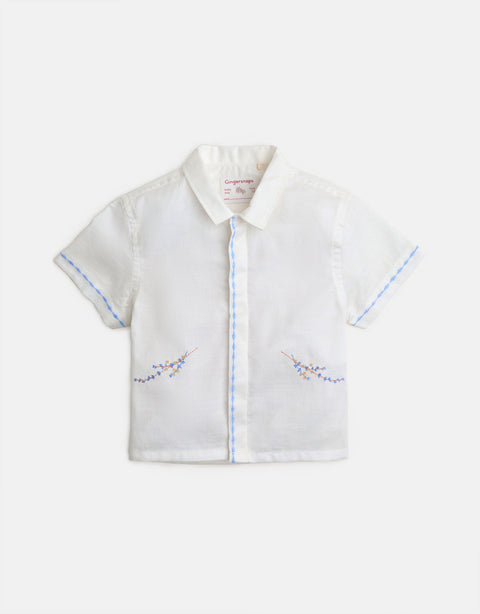 BABY BOYS BRANCHES EMBROIDERED SHIRT