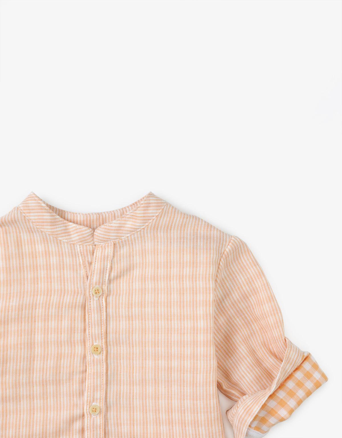 BABY BOYS STRIPED DOUBLE WOVEN SHIRT - gingersnaps | Shop Kids & Children's clothing online at gingersnaps.com.ph