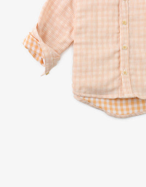 BABY BOYS STRIPED DOUBLE WOVEN SHIRT - gingersnaps | Shop Kids & Children's clothing online at gingersnaps.com.ph