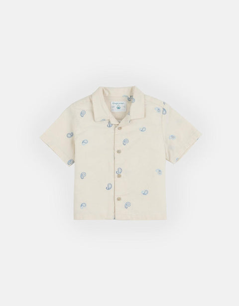 BABY BOYS PAISLEY EMBROIDERED SHIRT - gingersnaps | Shop Kids & Children's clothing online at gingersnaps.com.ph