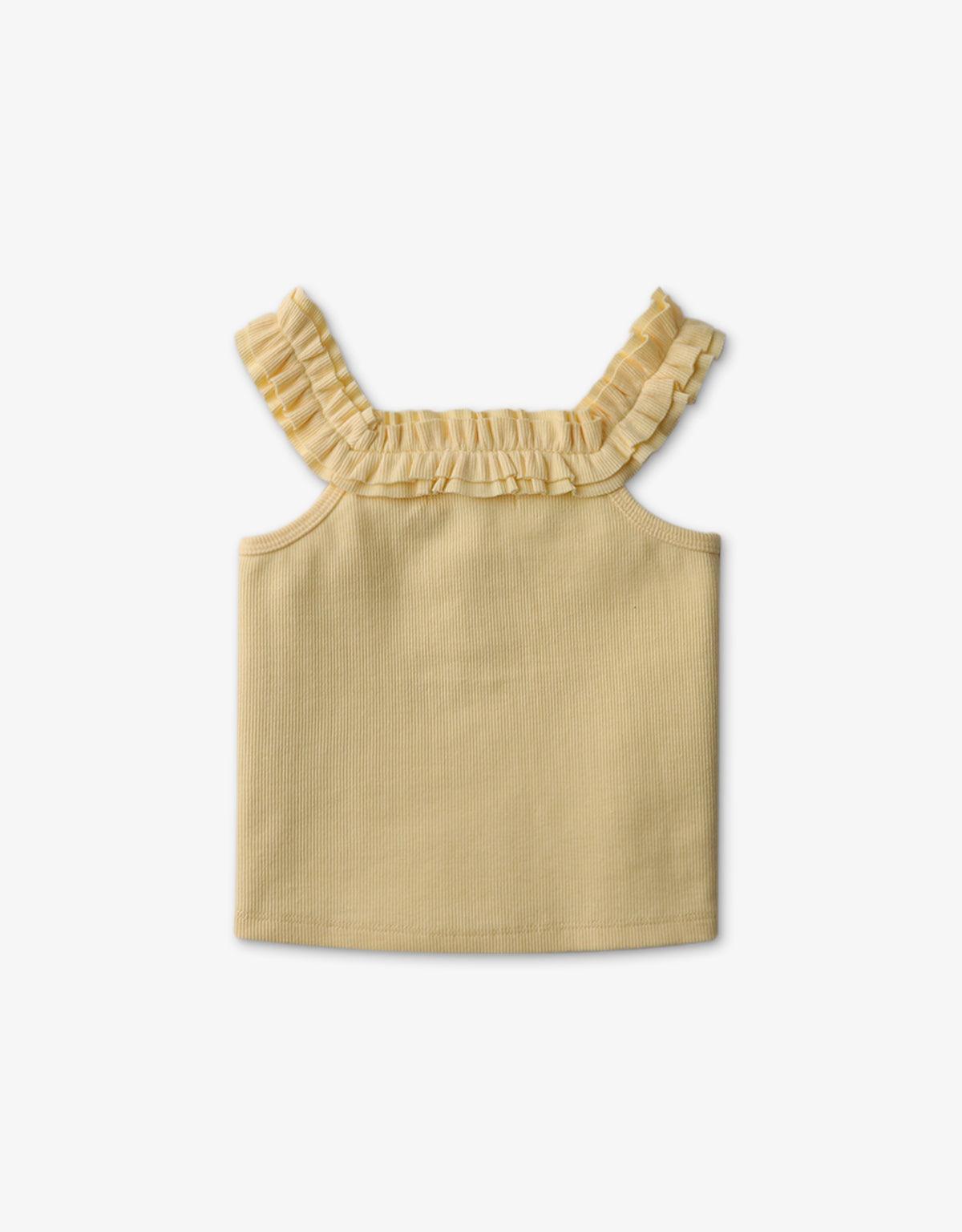 GIRLS RUFFLE RIBBED KNIT SLEEVELESS TOP - gingersnaps | Shop Kids & Children's clothing online at gingersnaps.com.ph