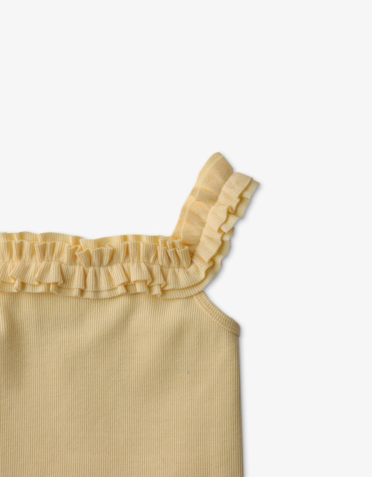 GIRLS RUFFLE RIBBED KNIT SLEEVELESS TOP - gingersnaps | Shop Kids & Children's clothing online at gingersnaps.com.ph