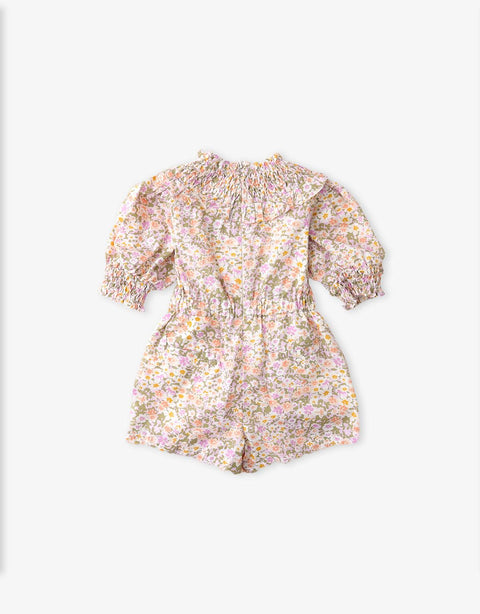 GIRLS SMOCKED PLAYSUIT WITH DITSY PRINT - gingersnaps | Shop Kids & Children's clothing online at gingersnaps.com.ph