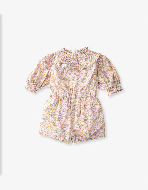 GIRLS SMOCKED PLAYSUIT WITH DITSY PRINT - gingersnaps | Shop Kids & Children's clothing online at gingersnaps.com.ph