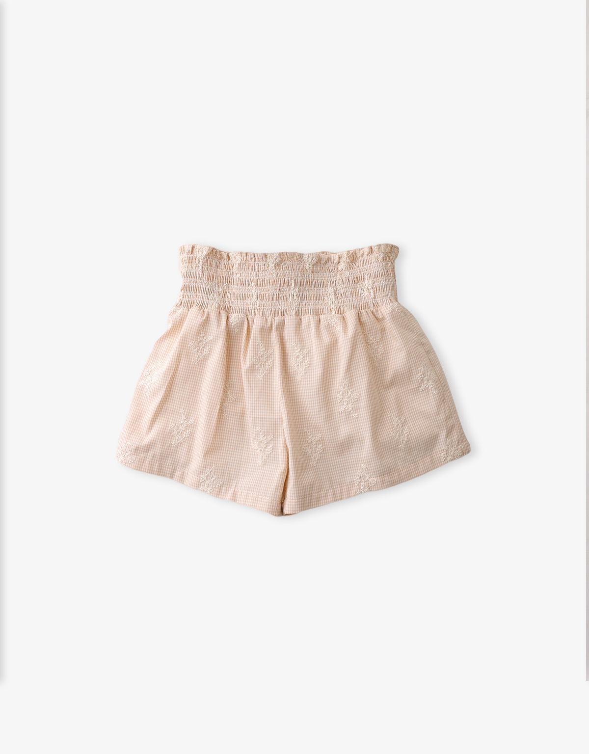 GIRLS EMBROIDERED GINGHAM SHORTS SET - gingersnaps | Shop Kids & Children's clothing online at gingersnaps.com.ph