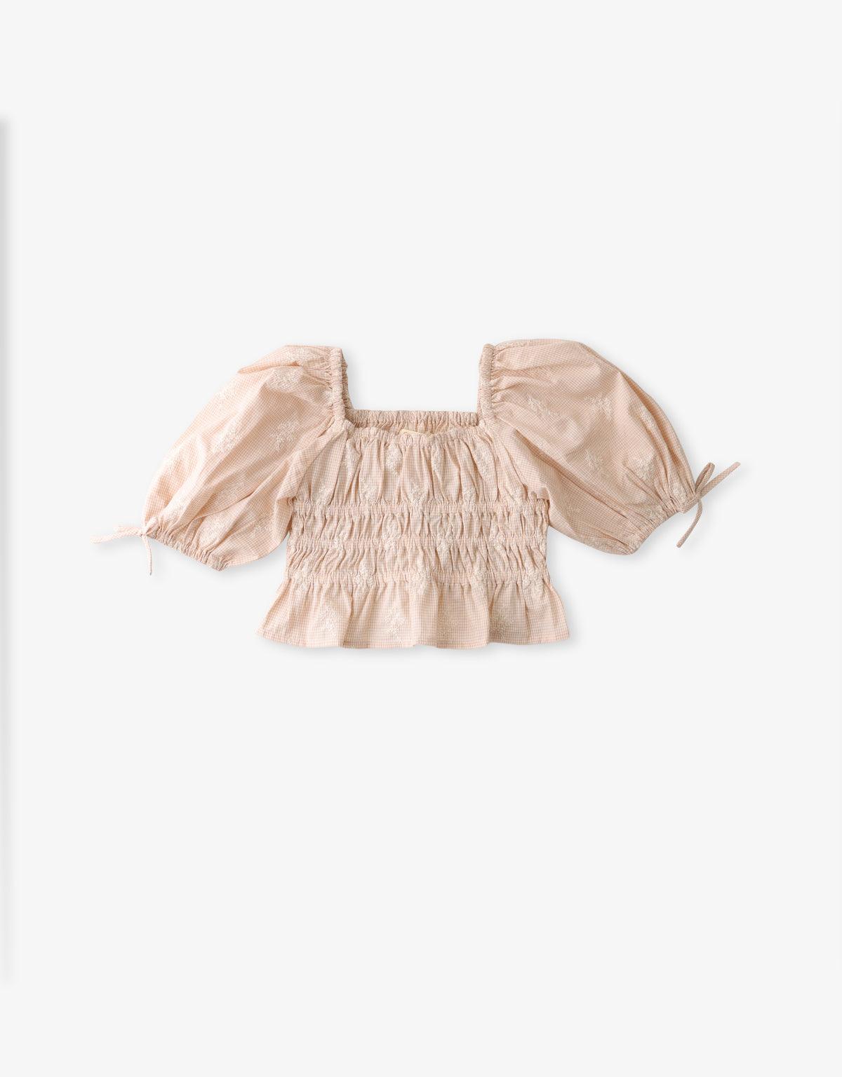 GIRLS EMBROIDERED GINGHAM SHORTS SET - gingersnaps | Shop Kids & Children's clothing online at gingersnaps.com.ph