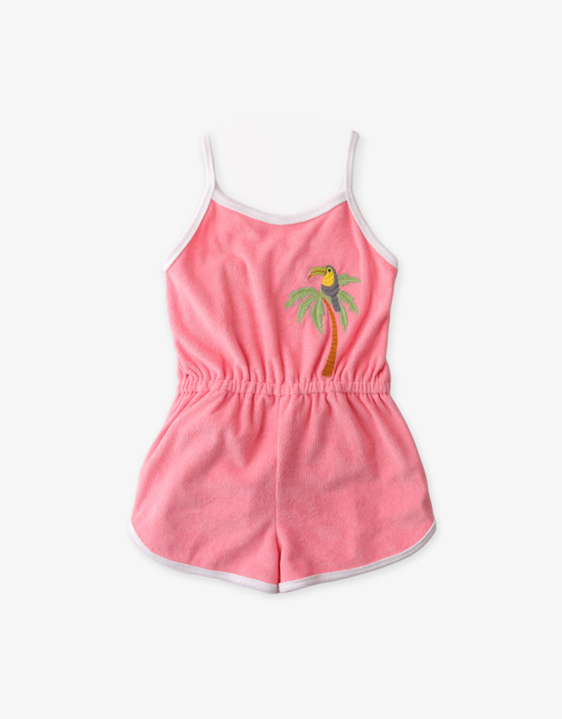 GIRLS TOWELLING PLAYSUIT