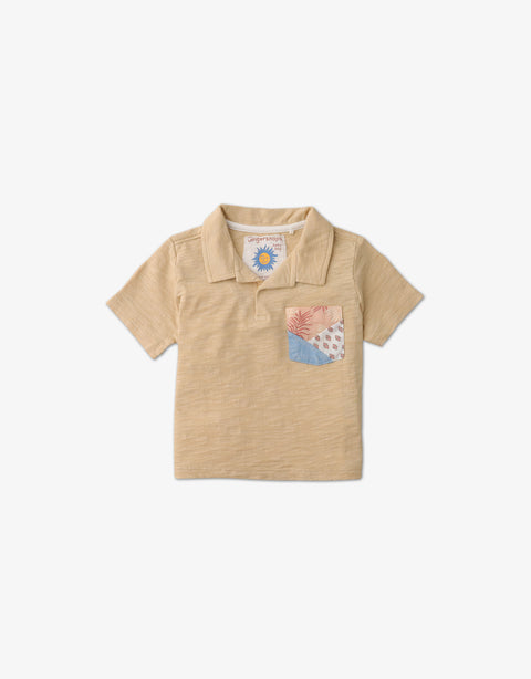 BABY BOYS PATCHWORK POLO
