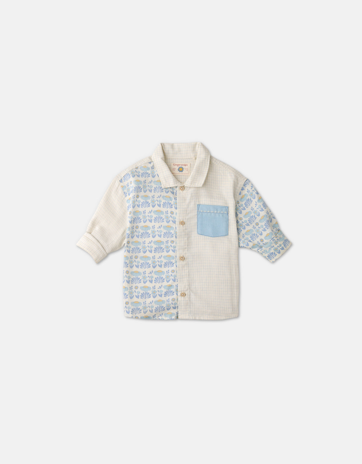 BABY BOYS HALF AND HALF SHIRT