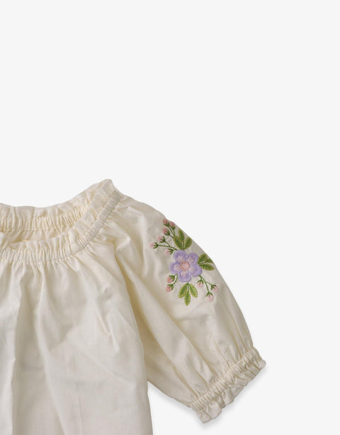 BABY GIRLS EMBROIDERED BLOUSE - gingersnaps | Shop Kids & Children's clothing online at gingersnaps.com.ph