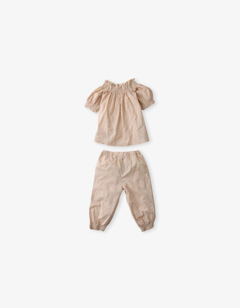 BABY GIRLS EMBROIDERED GINGHAM PANTS SET - gingersnaps | Shop Kids & Children's clothing online at gingersnaps.com.ph